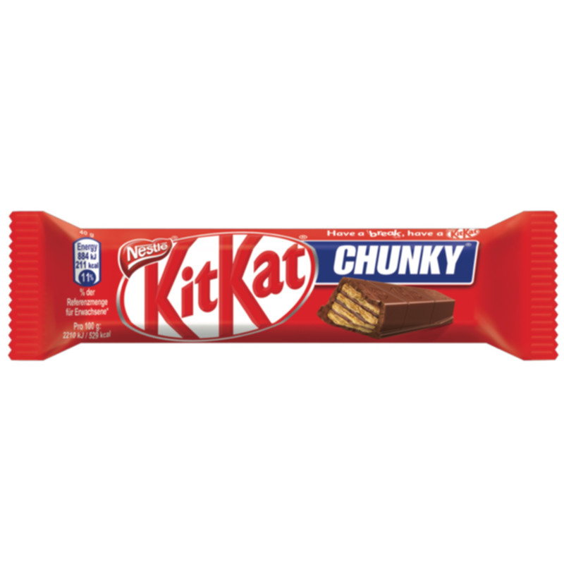 Nestlé KitKat Chunky Single knuspriger Waffelriegel mit zarter Milchschokolade